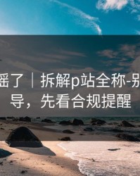 别再传谣了｜拆解p站全称-别再被误导，先看合规提醒