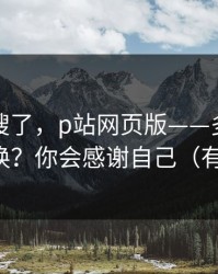 别再瞎搜了，p站网页版——多设备怎么切换？你会感谢自己（有截图）