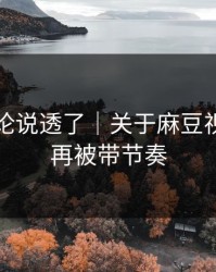 高赞评论说透了｜关于麻豆视频，别再被带节奏
