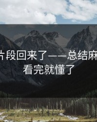 被删的片段回来了——总结麻豆影视，看完就懂了