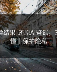 实测核验结果-还原AI鉴谣，三分钟看懂｜保护隐私