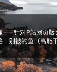 一手整理——针对P站网页版：别再走弯路｜别被钓鱼（高能干货）