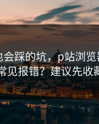 老用户也会踩的坑，p站浏览器，网页登录常见报错？建议先收藏备用