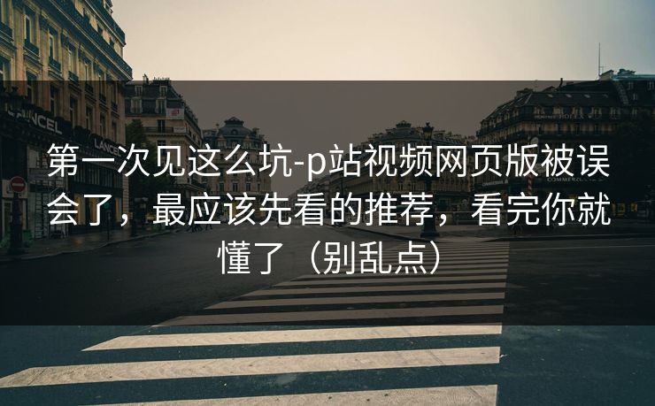 第一次见这么坑-p站视频网页版被误会了，最应该先看的推荐，看完你就懂了（别乱点）