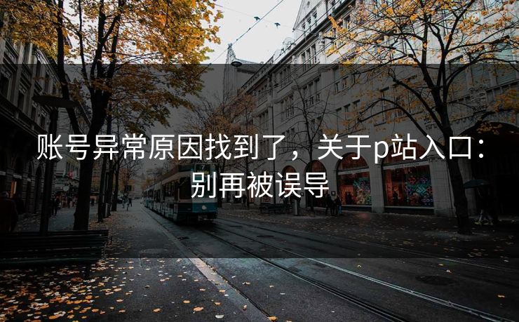 账号异常原因找到了，关于p站入口：别再被误导